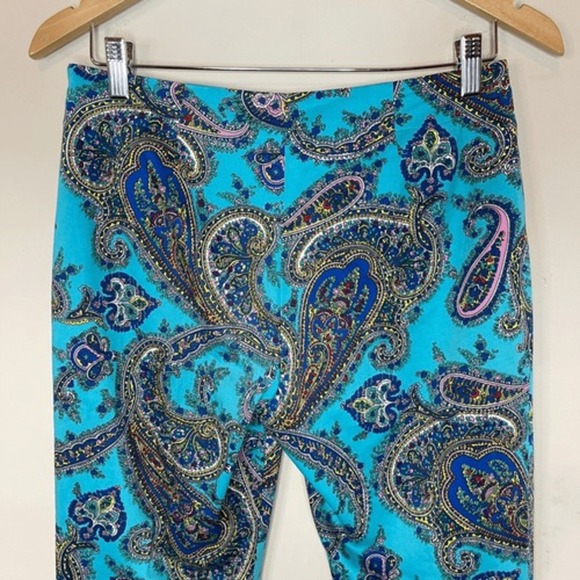 TALBOTS Cropped Paisley Slim-Fit Pants, Size 2P - Picture 5 of 8